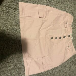 Love Tree Blush Button-Front Skirt